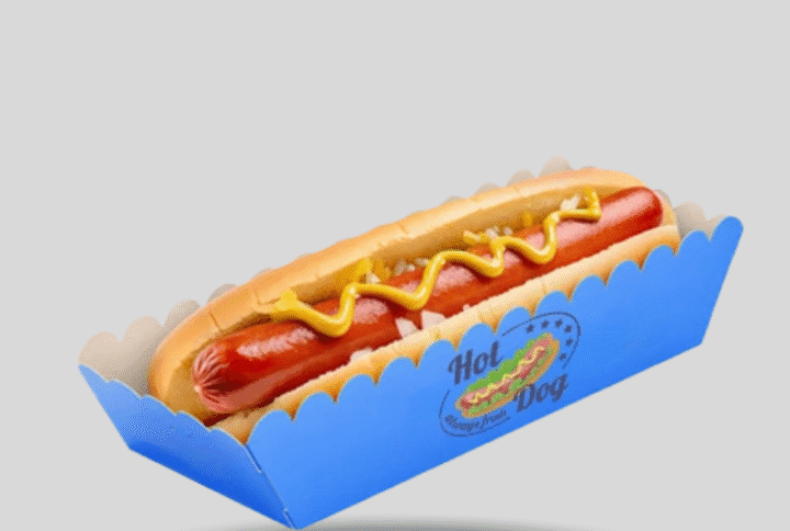 hot dog food tray