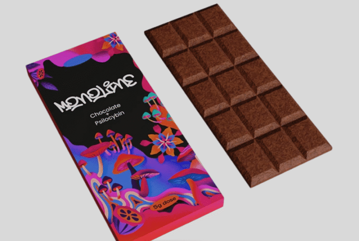 custom mushroom chocolate bar packaging