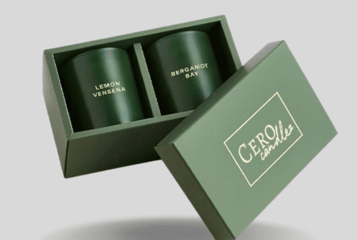 custom printed two piece candle boxes