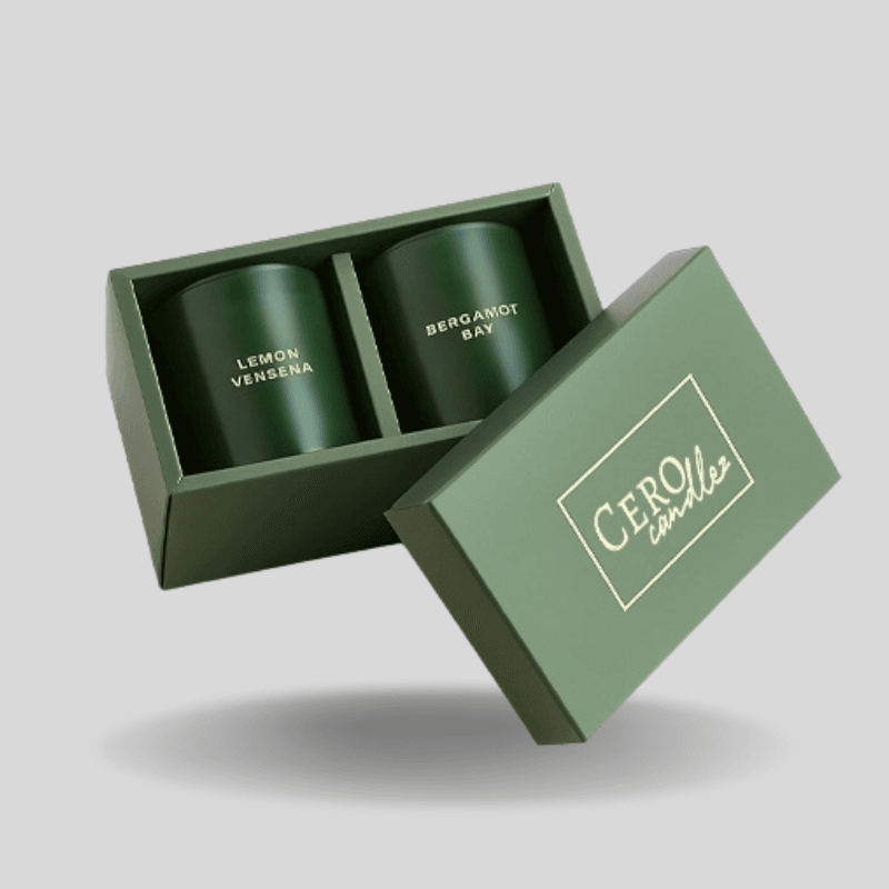 custom printed two piece candle boxes